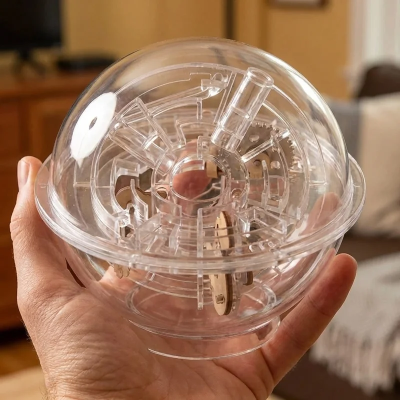 Acrylic Sphere Maze — 3D Labyrinth with 100 Obstacles - 4