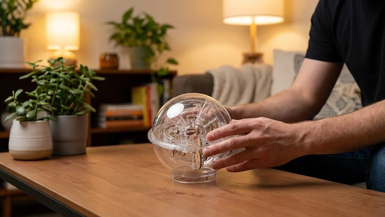 Acrylic Sphere Maze — 3D Labyrinth with 100 Obstacles - 5