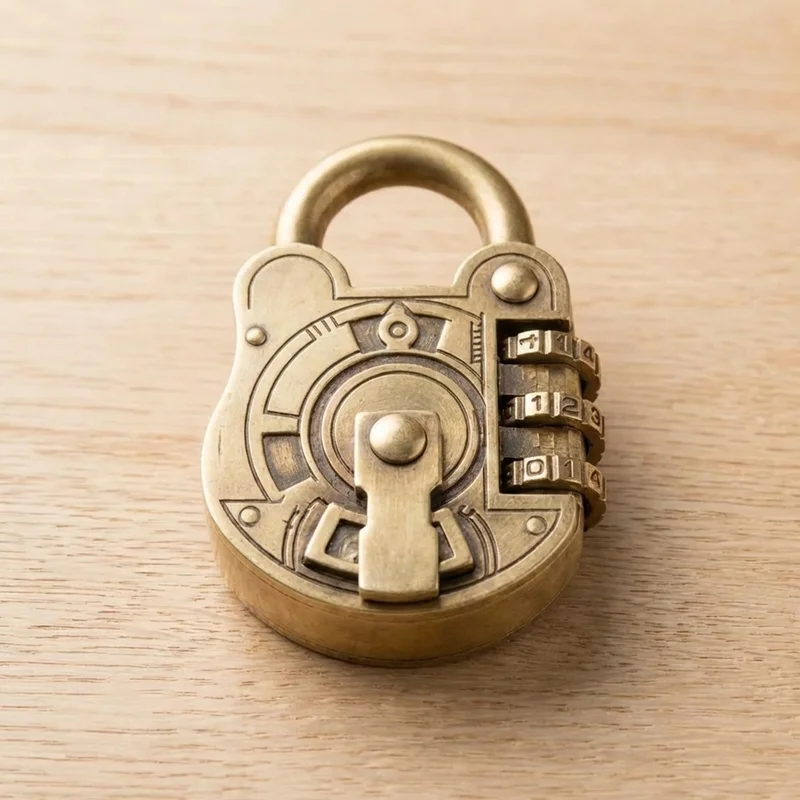 Brass Combination Padlock Puzzle — Medium Trick Lock Challenge - 2