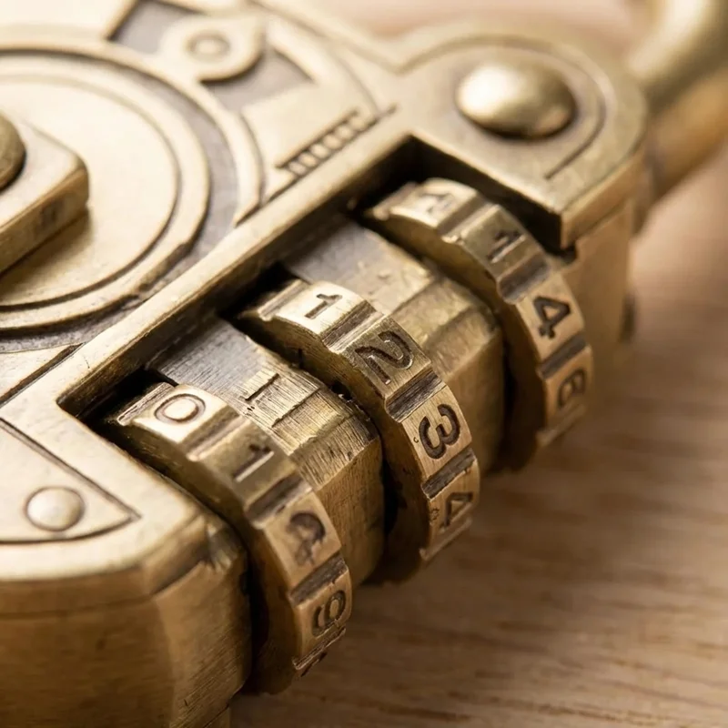 Brass Combination Padlock Puzzle — Medium Trick Lock Challenge - 3