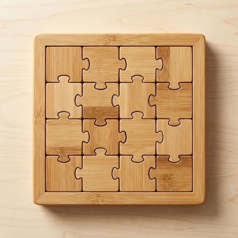 Bamboo Sliding Tile Puzzle — Easy Number Arrangement Game - 2