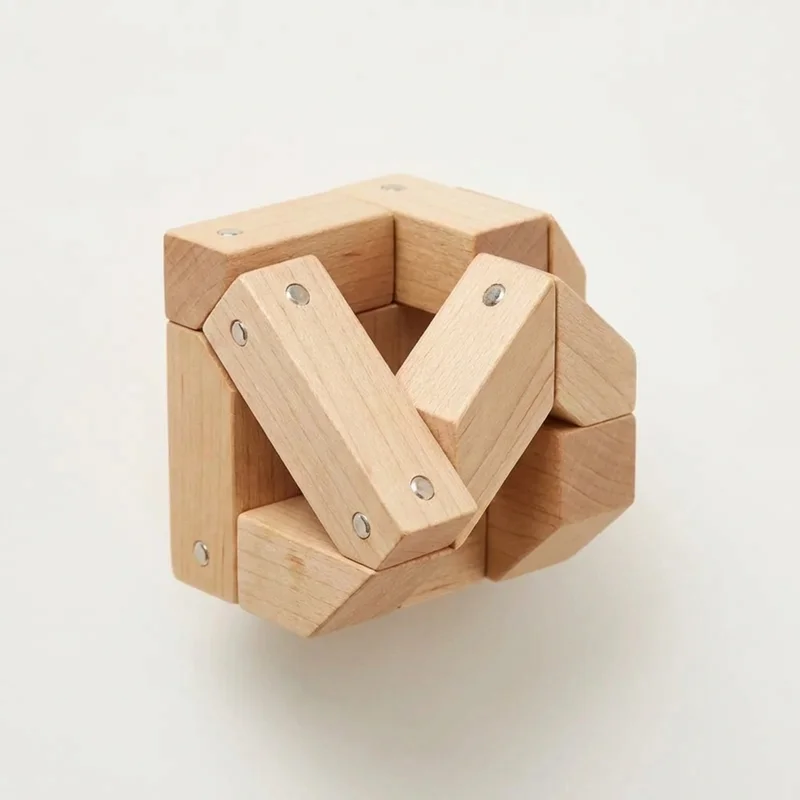 Wooden Snake Cube — Easy Folding Beginner Puzzle - 2