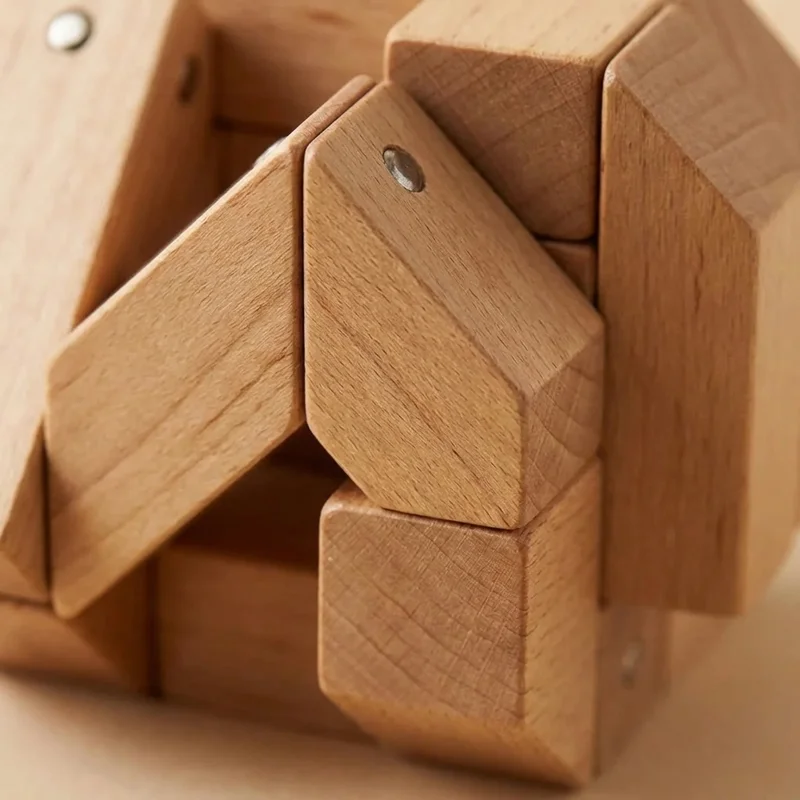 Wooden Snake Cube — Easy Folding Beginner Puzzle - 3