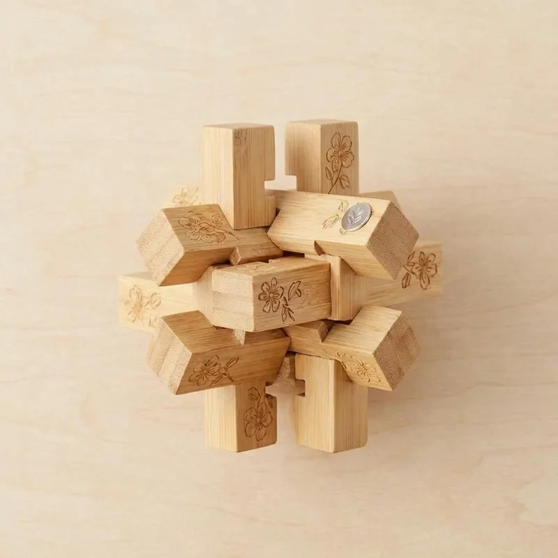 Bamboo Floral Interlocking Puzzle — Medium Elegance for Her - 2