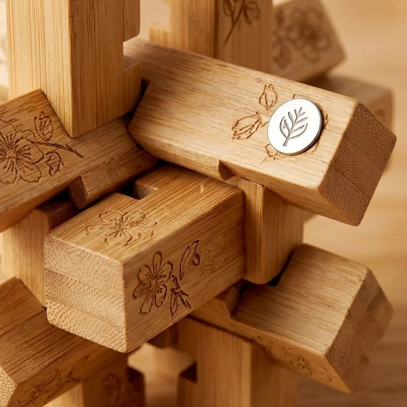 Bamboo Floral Interlocking Puzzle — Medium Elegance for Her - 3
