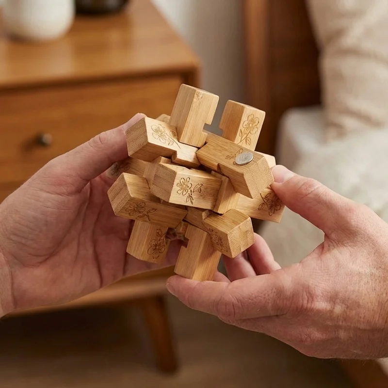 Bamboo Floral Interlocking Puzzle — Medium Elegance for Her - 4