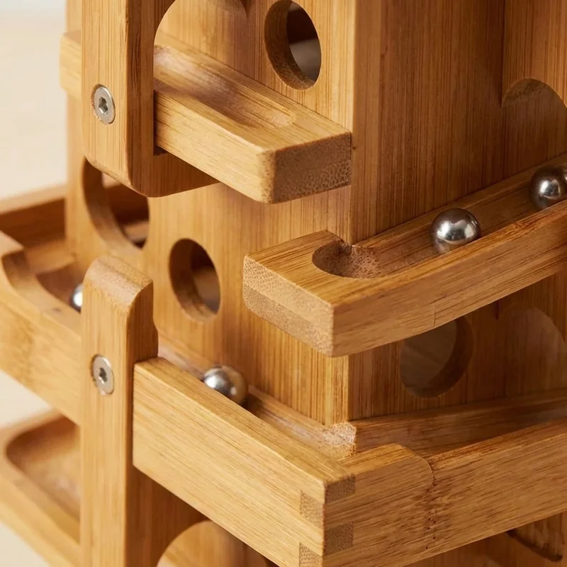 Bamboo Gravity Tower Labyrinth — Eco-Friendly 3D Drop Maze - 3