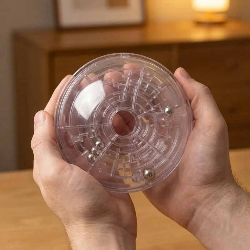 3D Labyrinth Ball Puzzle — Medium 100-Barrier Maze Challenge - 4