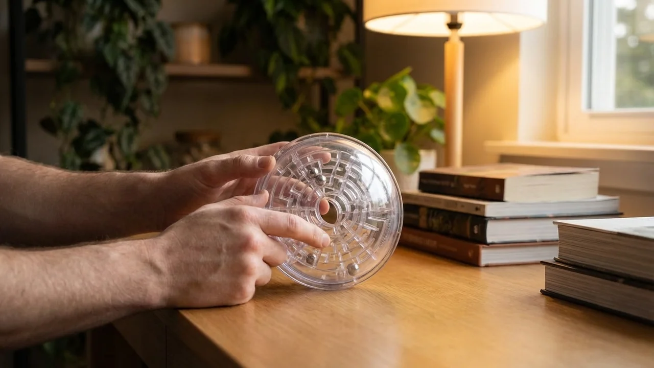 3D Labyrinth Ball Puzzle — Medium 100-Barrier Maze Challenge - 5