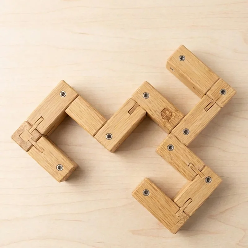 Bamboo Snake Cube Puzzle — Medium Twist-and-Fold Brain Teaser - 2