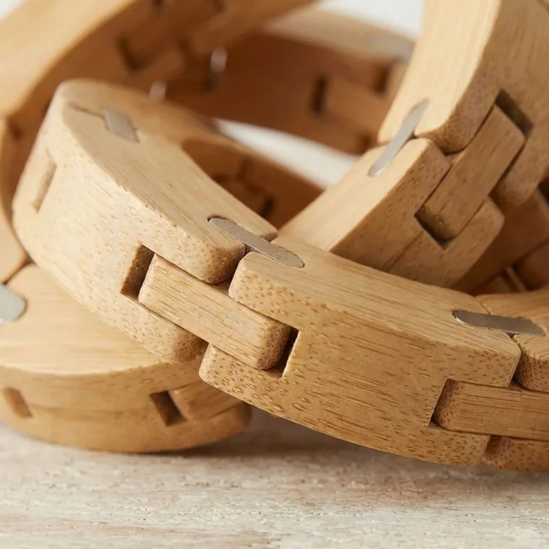 Bamboo Snake Chain Puzzle — Easy Flexible Fun for All Ages - 3