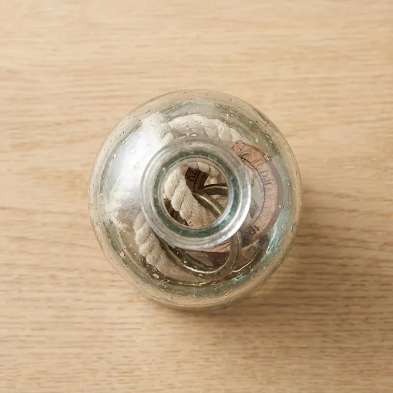 Recycled Glass Bottle Puzzle — Expert Ring Release - 2