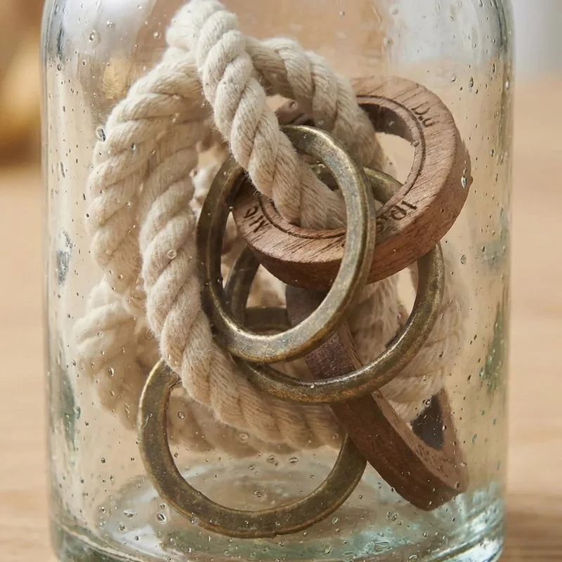 Recycled Glass Bottle Puzzle — Expert Ring Release - 3