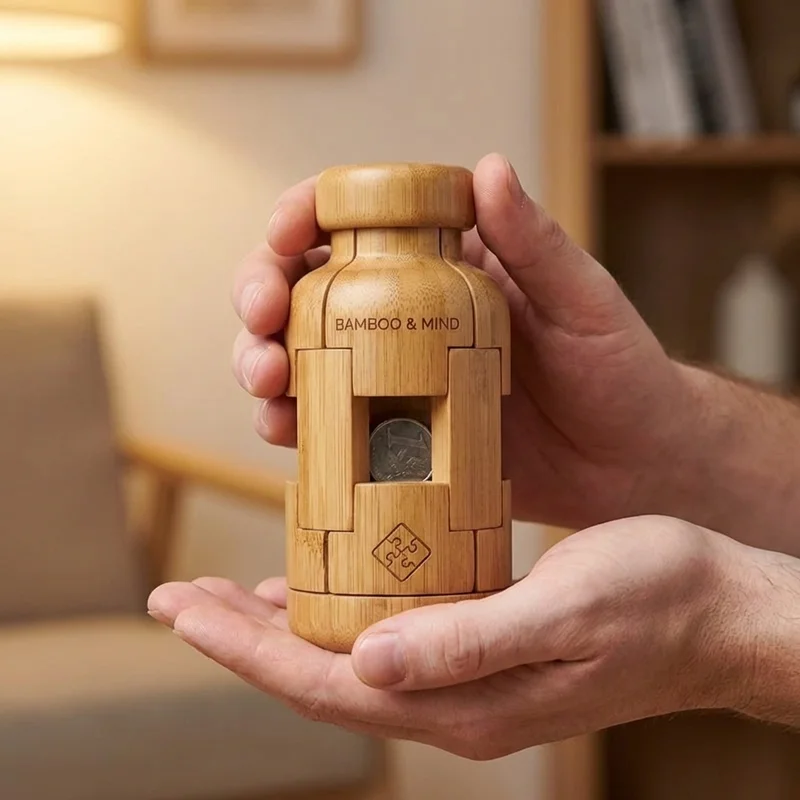 Bamboo Bottle Puzzle — Medium Coin Retrieval - 4