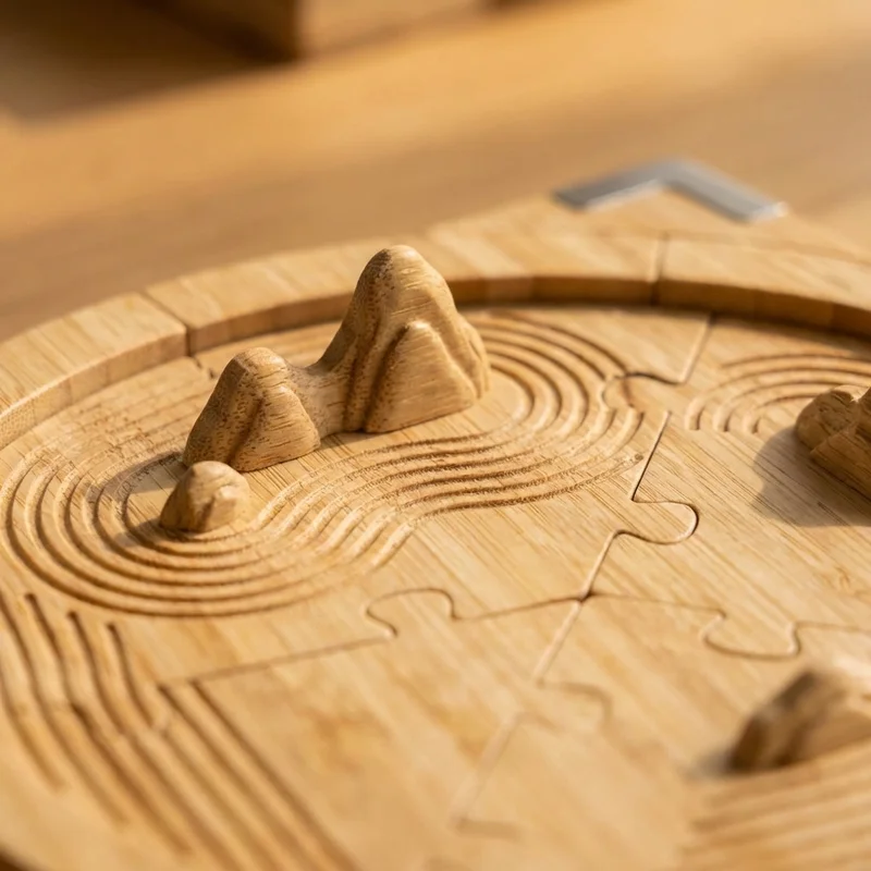 Bamboo Zen Garden Puzzle — Medium Calming Challenge for Her - 3