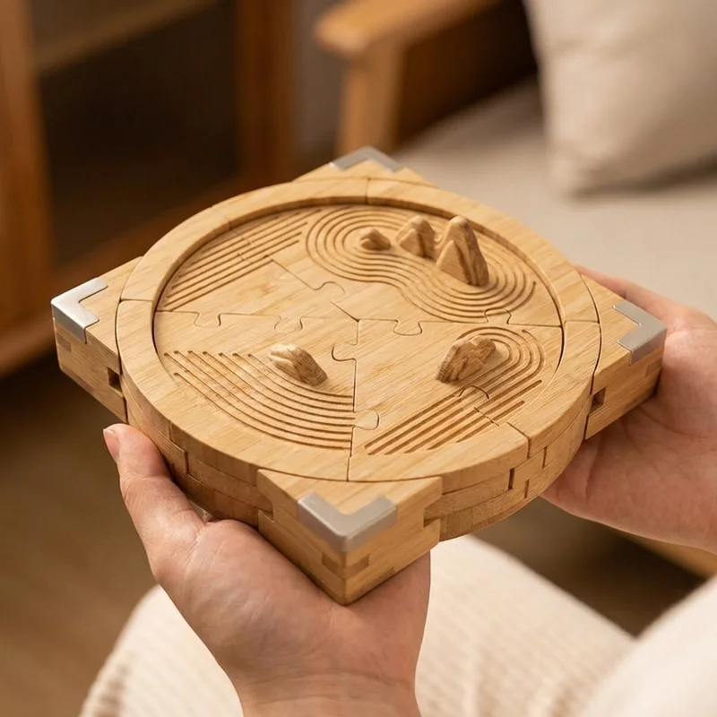 Bamboo Zen Garden Puzzle — Medium Calming Challenge for Her - 4