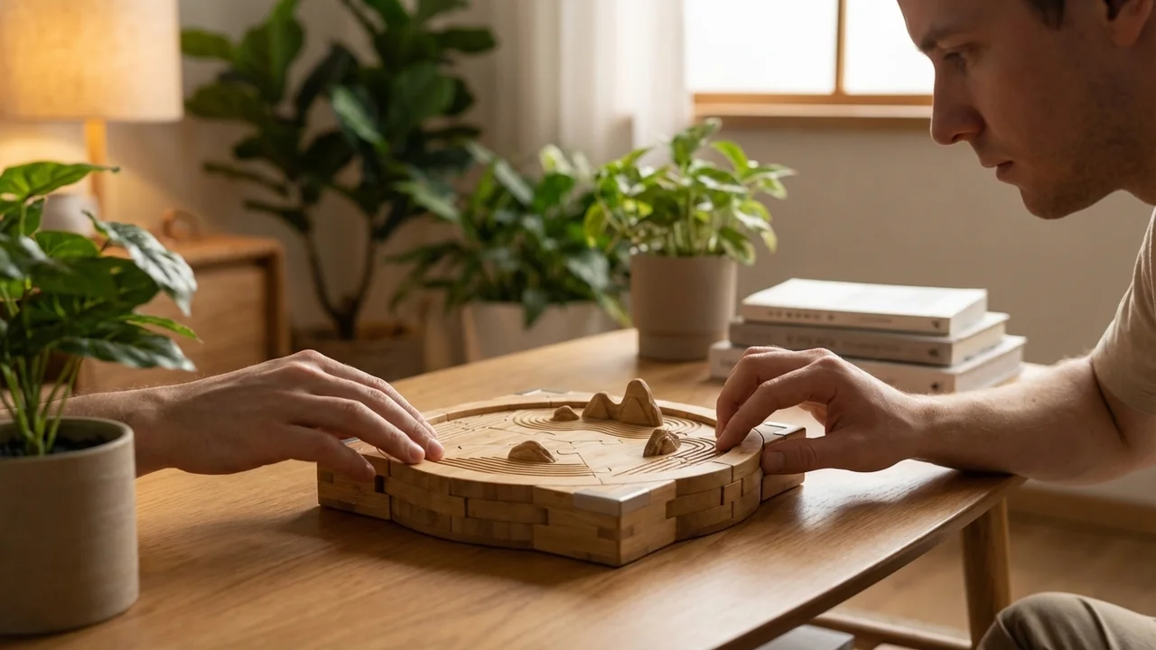 Bamboo Zen Garden Puzzle — Medium Calming Challenge for Her - 5