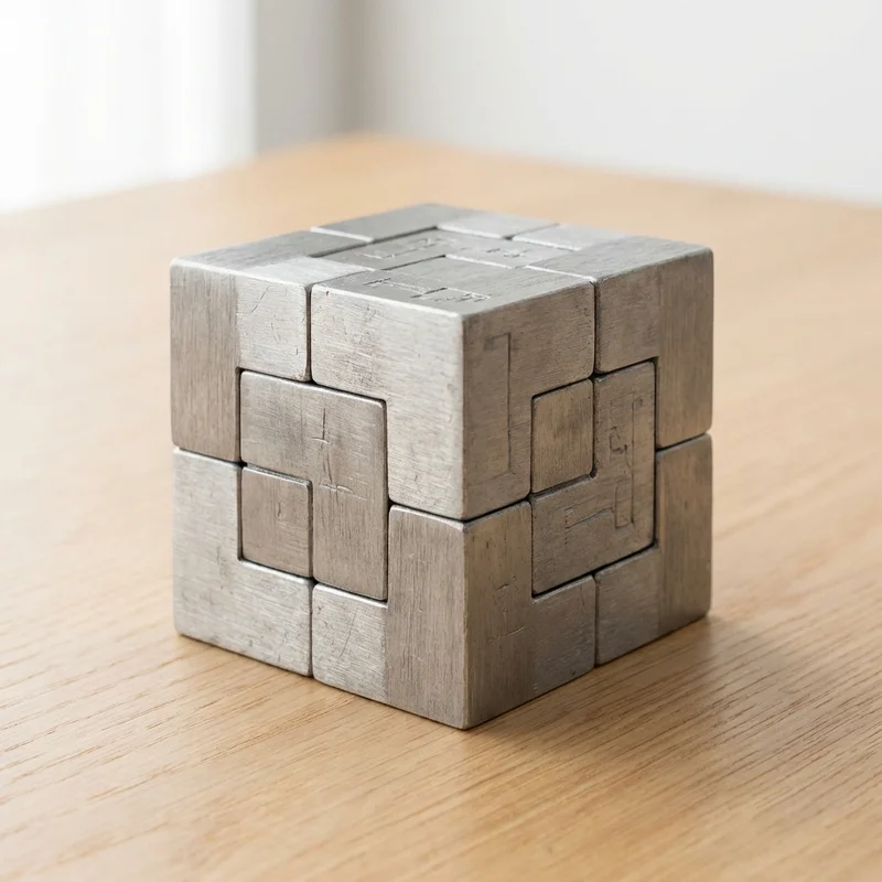 Cast Metal Infinity Cube — Hard Interlocking Puzzle - 1