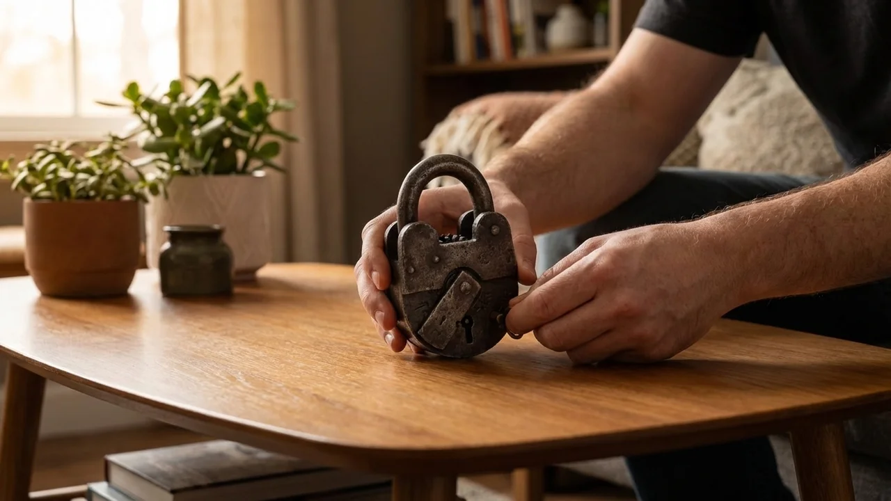 Cast Iron Trick Padlock Puzzle — Hard Hidden-Keyhole Challenge - 5