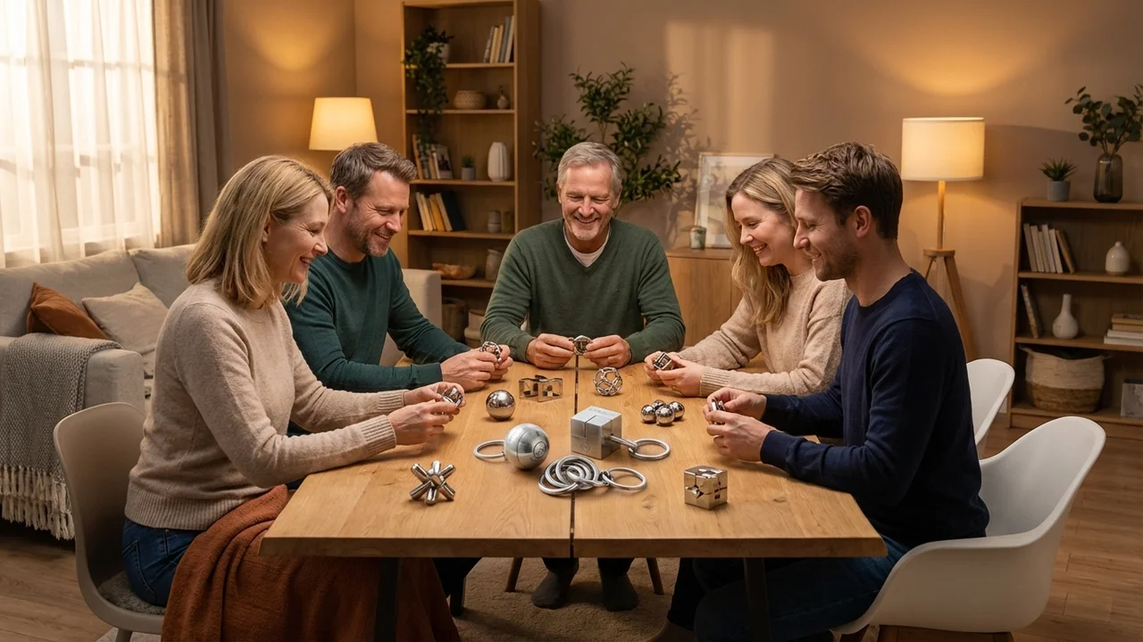 Chrome Labyrinth Keychain Set — Easy Portable Corporate Puzzles - 6