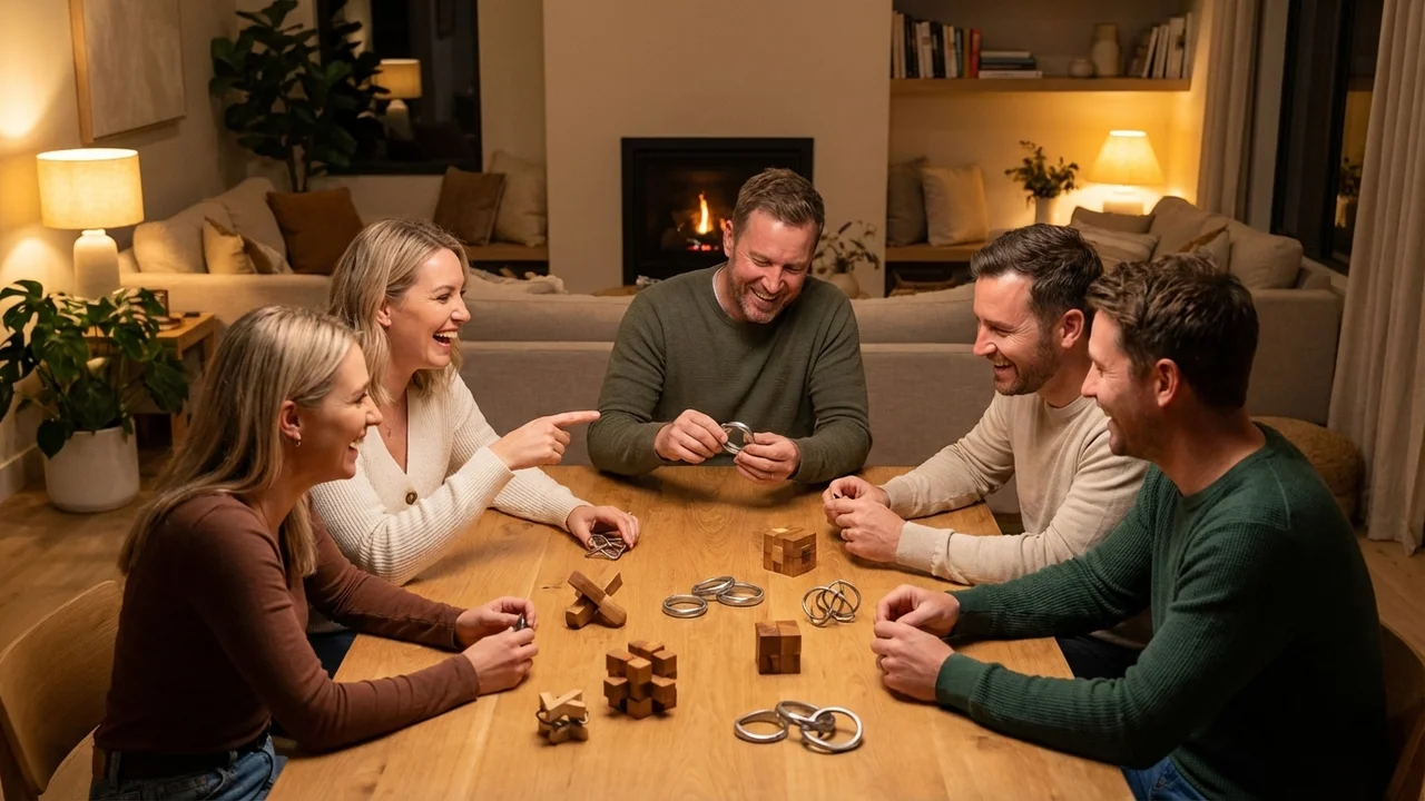 Cast Metal Horizon Rings Puzzle — Easy Rotating Band Teaser - 6