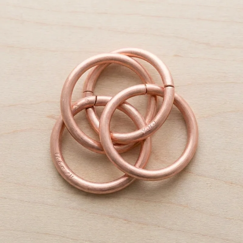 Copper Ring Puzzle Set — Easy Stylish Brain Teaser for Her - 2
