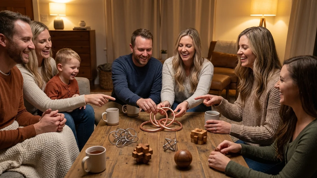Copper Ring Puzzle Set — Easy Stylish Brain Teaser for Her - 6