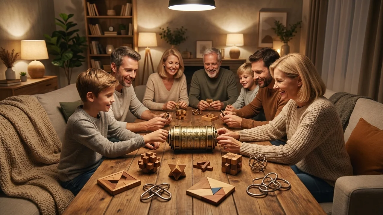 Brass Cryptex Puzzle — Medium 5-Ring Da Vinci Lock - 6