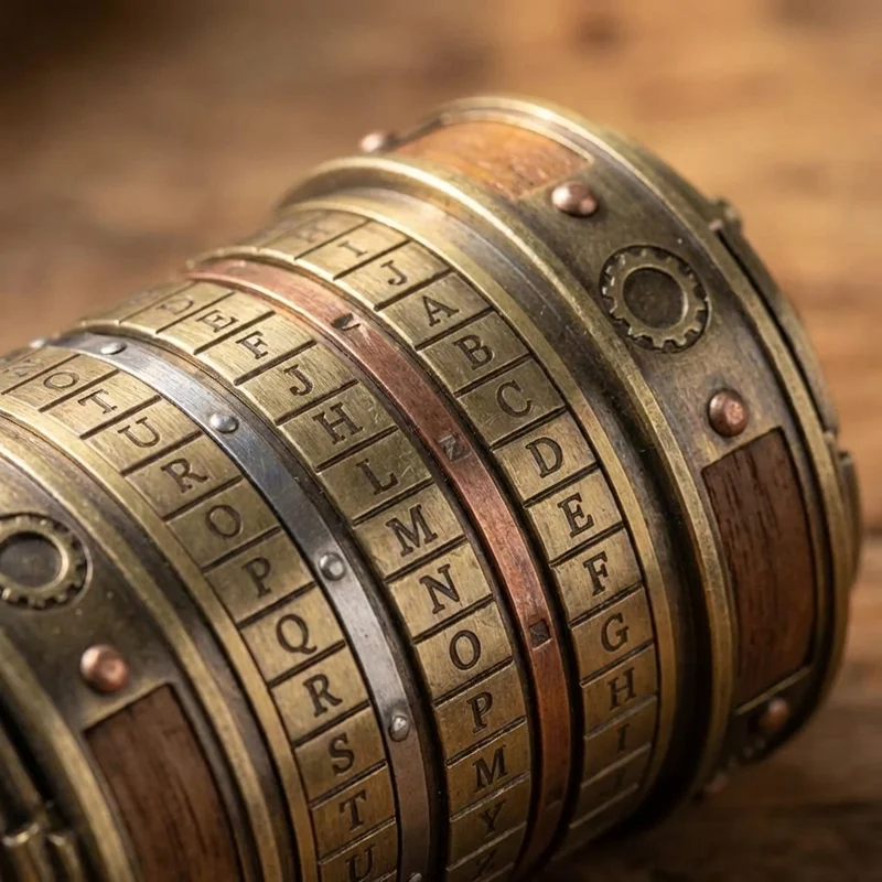 Zinc Alloy Cryptex — Hard 6-Ring Steampunk Combination Lock - 3