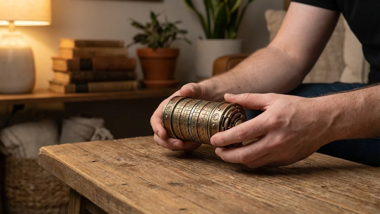 Zinc Alloy Cryptex — Hard 6-Ring Steampunk Combination Lock - 5