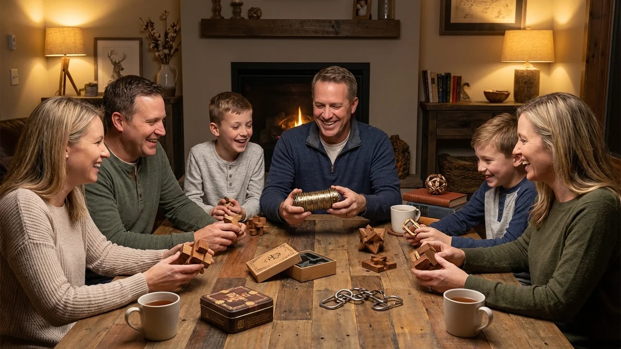 Zinc Alloy Cryptex — Hard 6-Ring Steampunk Combination Lock - 6