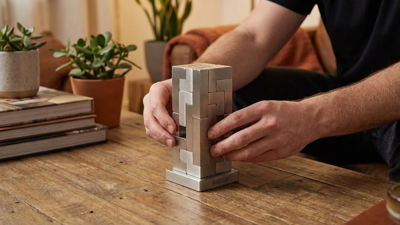 Executive Metal Puzzle Tower — Hard Corporate Desk Challenge - 5