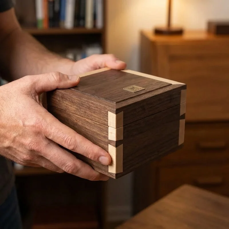 Hardwood Impossible Dovetail Box — Expert Secret Opening - 4