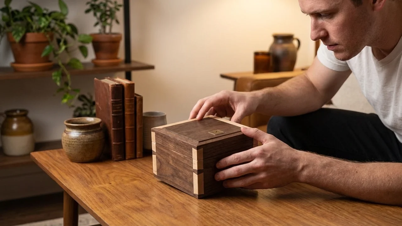 Hardwood Impossible Dovetail Box — Expert Secret Opening - 5