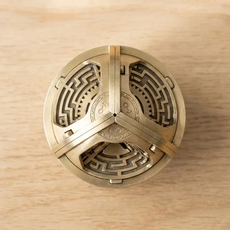 Metal Labyrinth Lock Puzzle — Expert Internal Maze Mechanism - 2