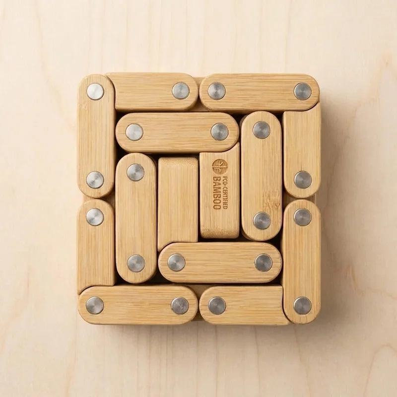 Bamboo Snake Cube — Easy Twist-and-Fold Kids Brain Teaser - 2