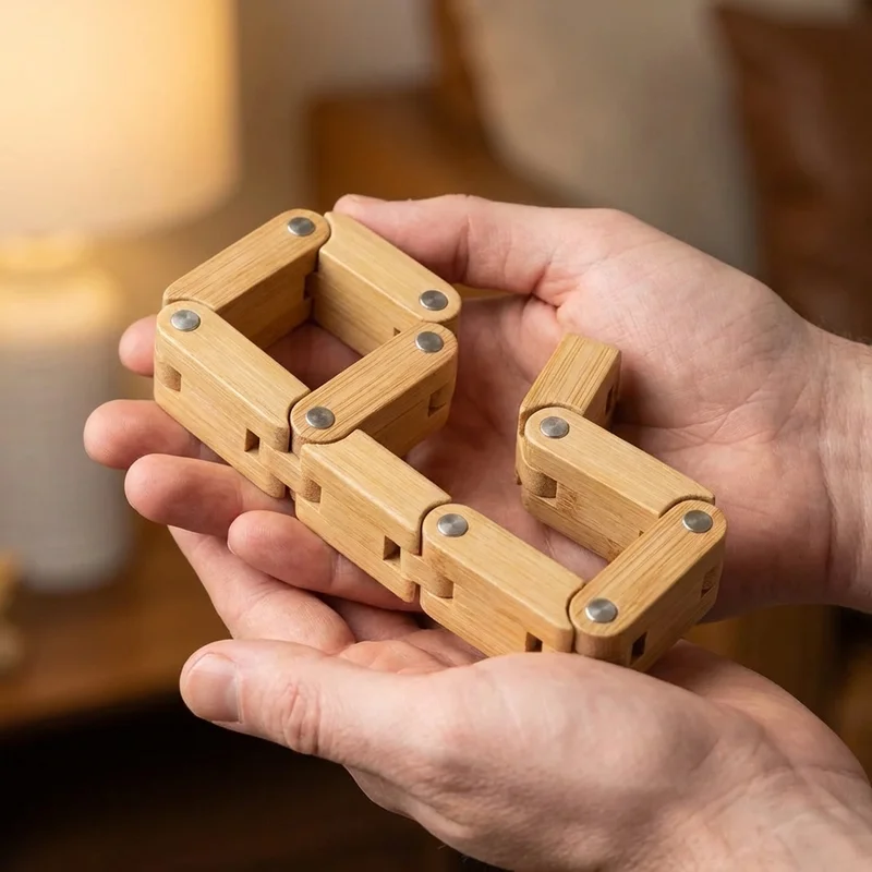 Bamboo Snake Cube — Easy Twist-and-Fold Kids Brain Teaser - 4