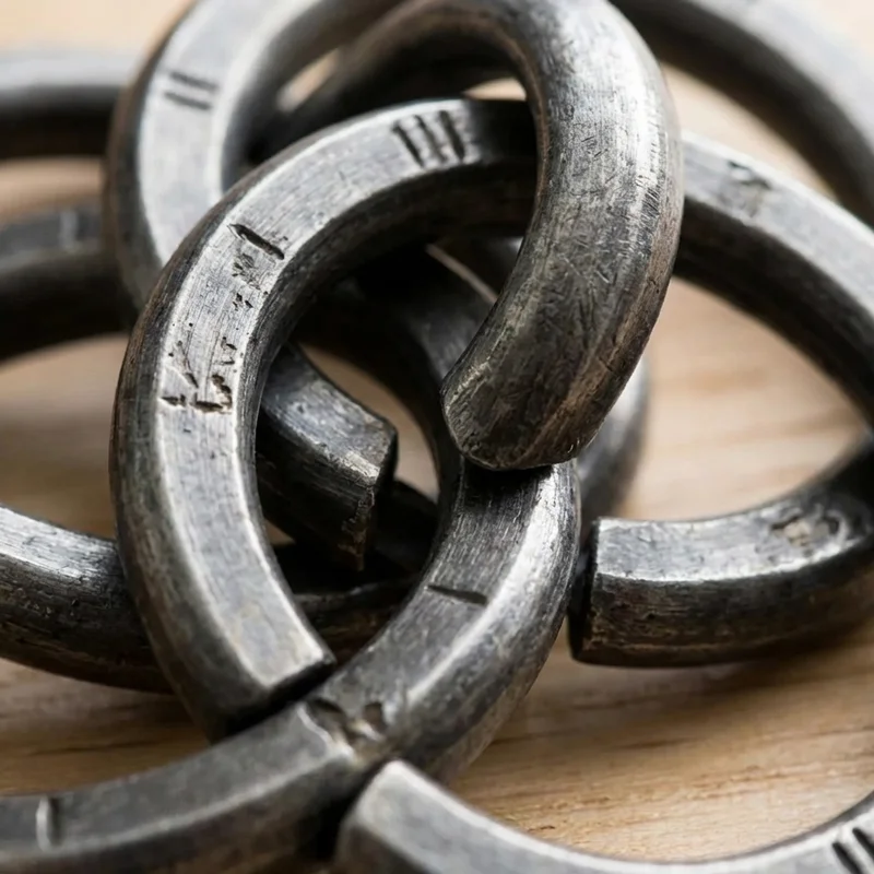 Cast Metal Ring Puzzle Set — Hard 4-Piece Challenge for Him - 3