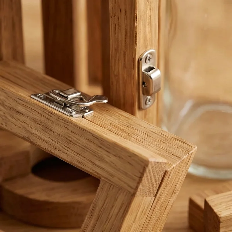 Oak Bottle Puzzle — Medium Wooden Cage Gift for Him - 3