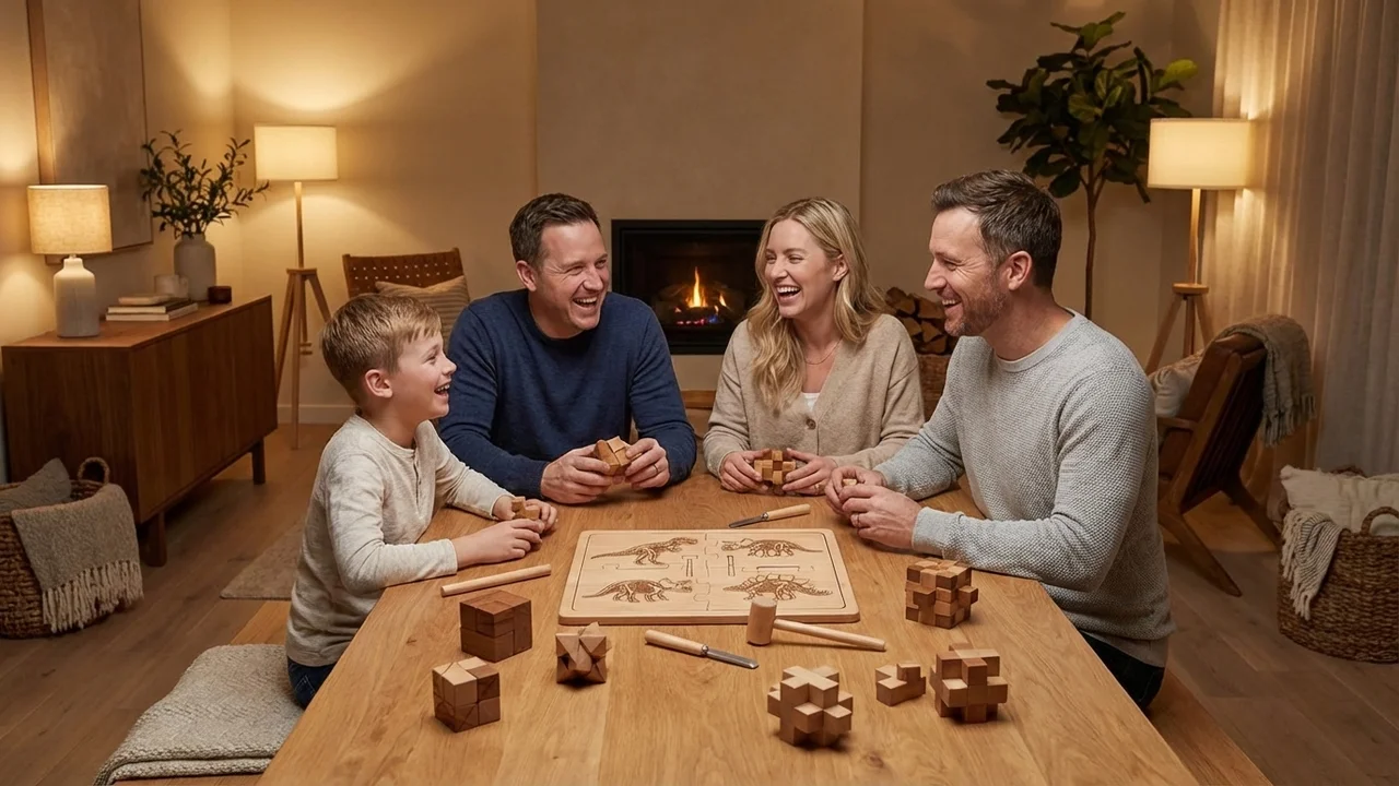 Dino Dig Wooden Puzzle Collection — Easy Dinosaur Discovery Set - 6