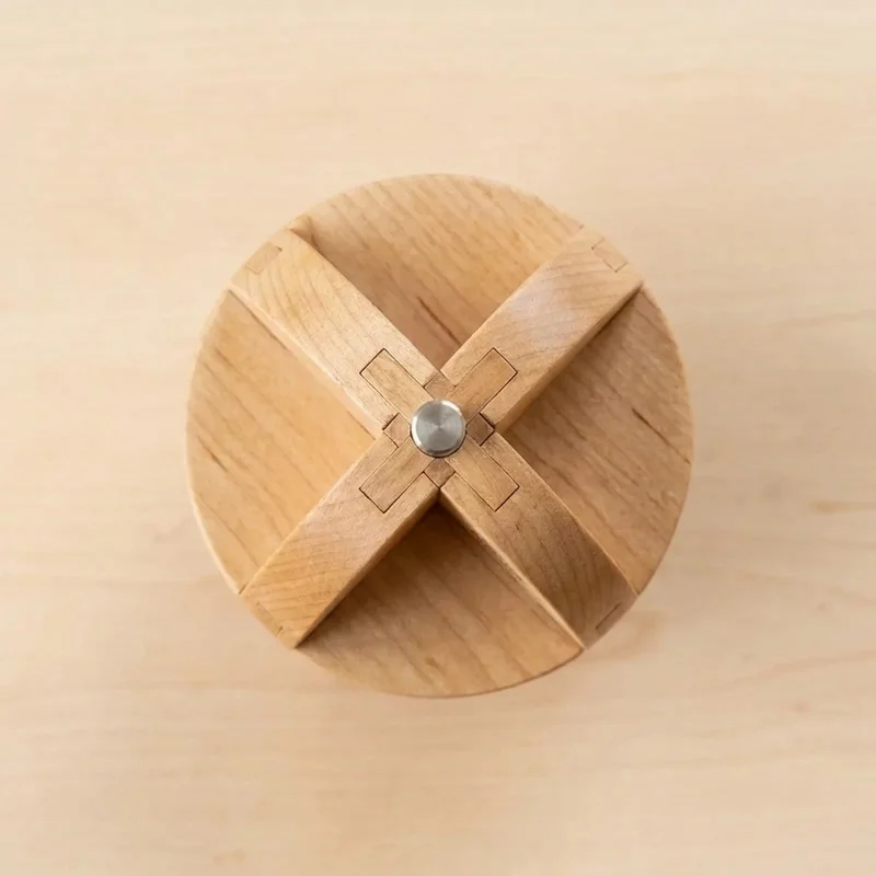 Maple Wood Sphere Puzzle — Expert 18-Piece Globe Brain Teaser - 2
