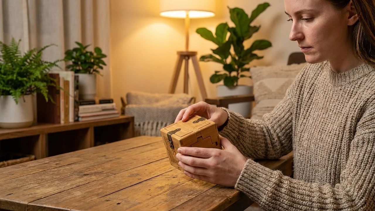 Bamboo Karakuri Trick Box — Expert 27-Step Mechanism - 5