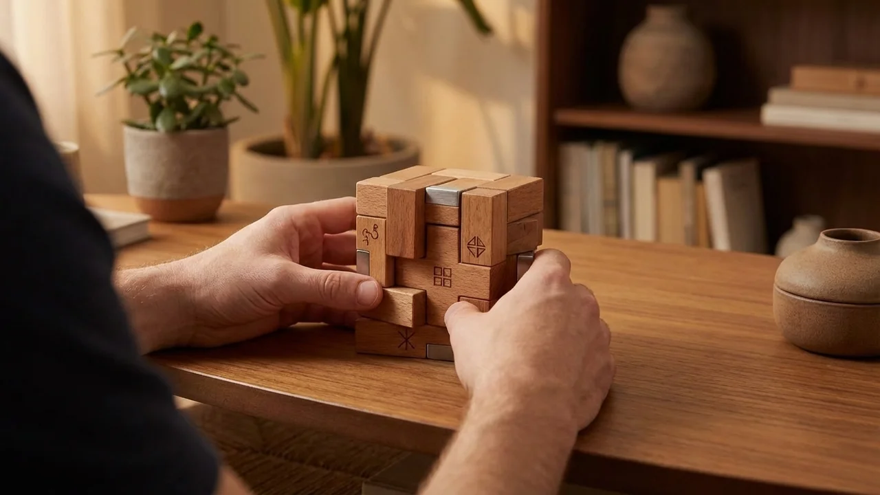 Wooden Logic Grid Puzzle — Medium Deduction Challenge - 5