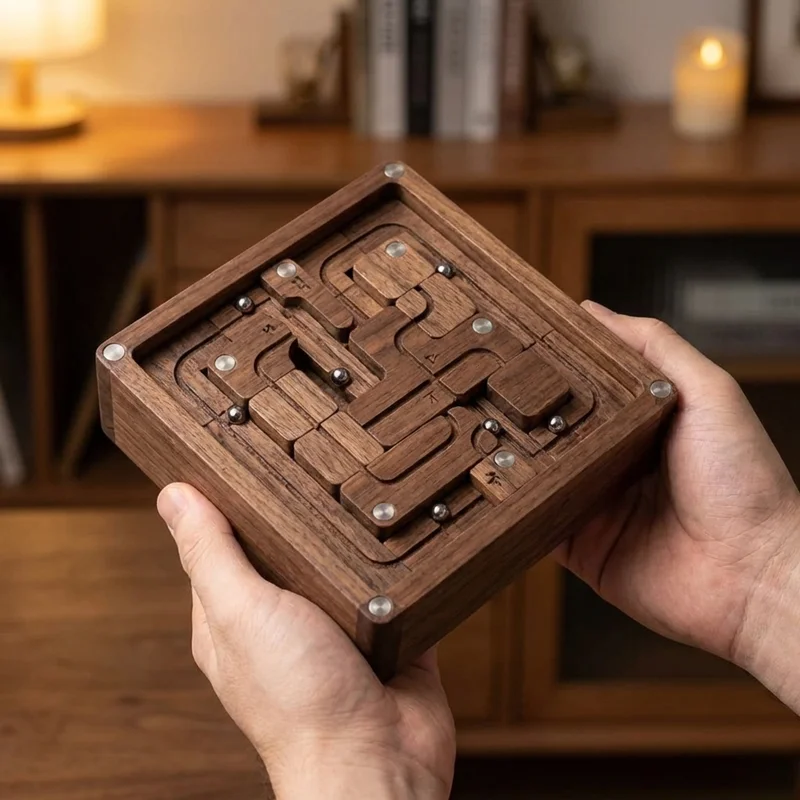 Wooden Circuit Maze Puzzle — Expert Multi-Path Logic Board - 4