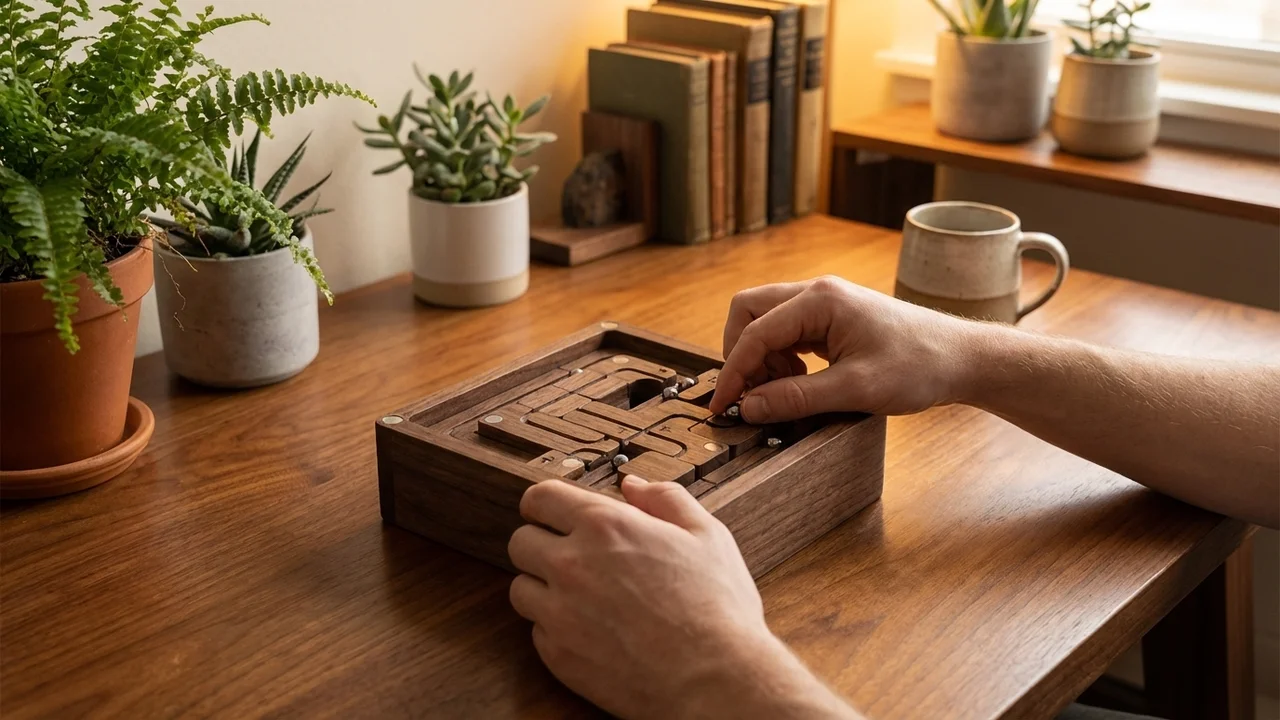 Wooden Circuit Maze Puzzle — Expert Multi-Path Logic Board - 5