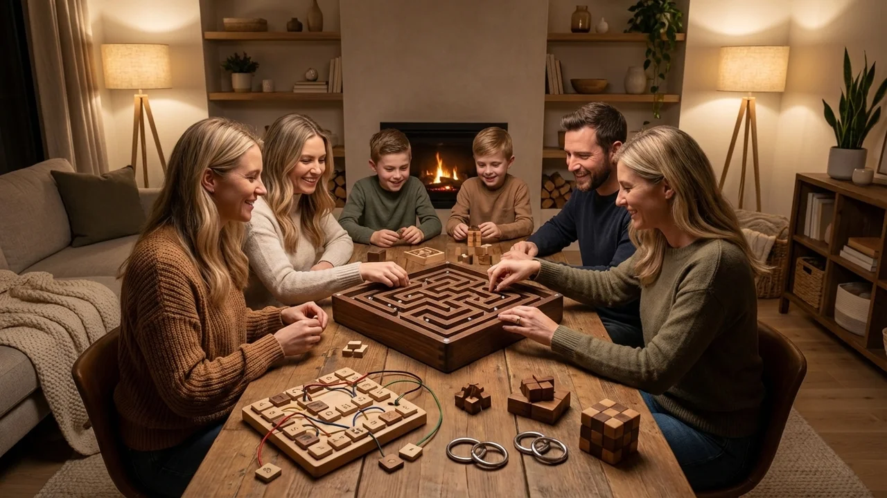 Wooden Circuit Maze Puzzle — Expert Multi-Path Logic Board - 6