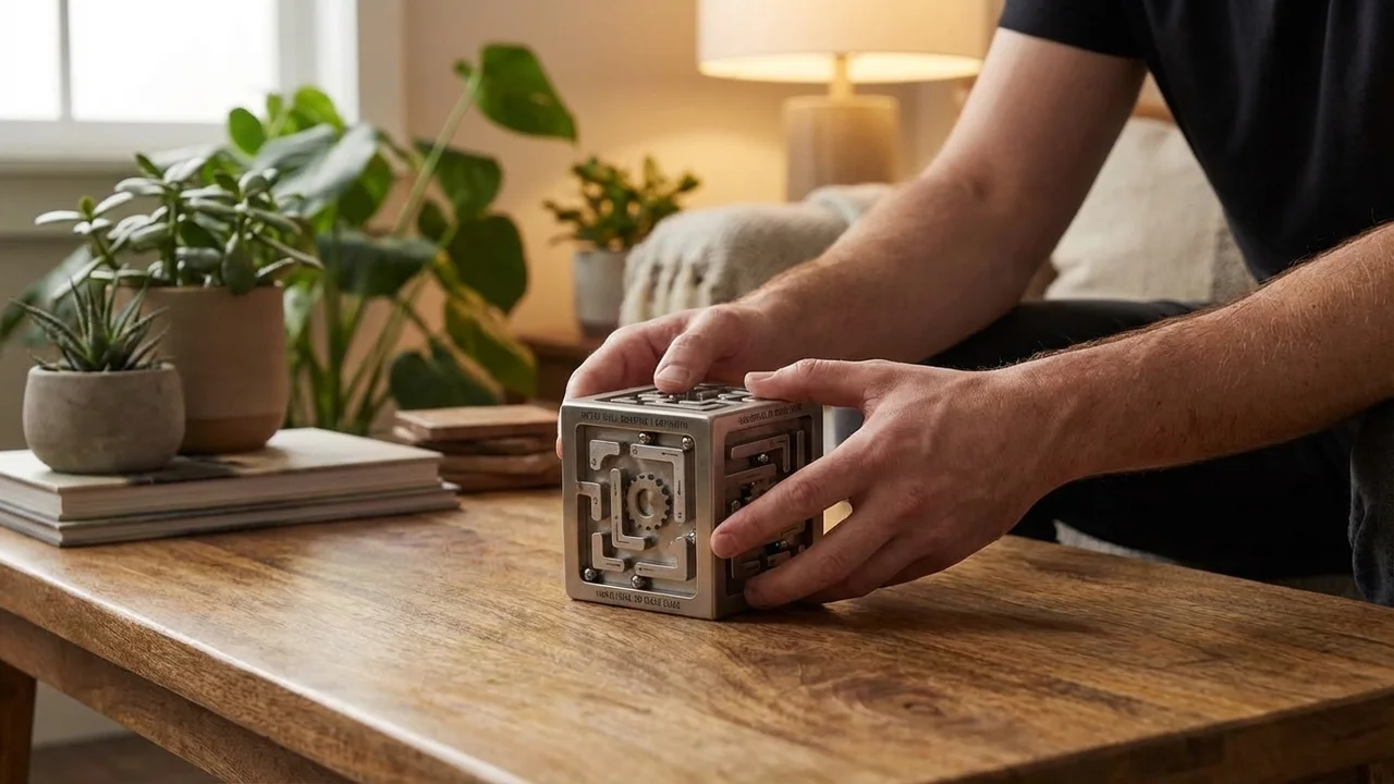 Metal Ball Bearing Labyrinth — Industrial 3D Maze Cube - 5