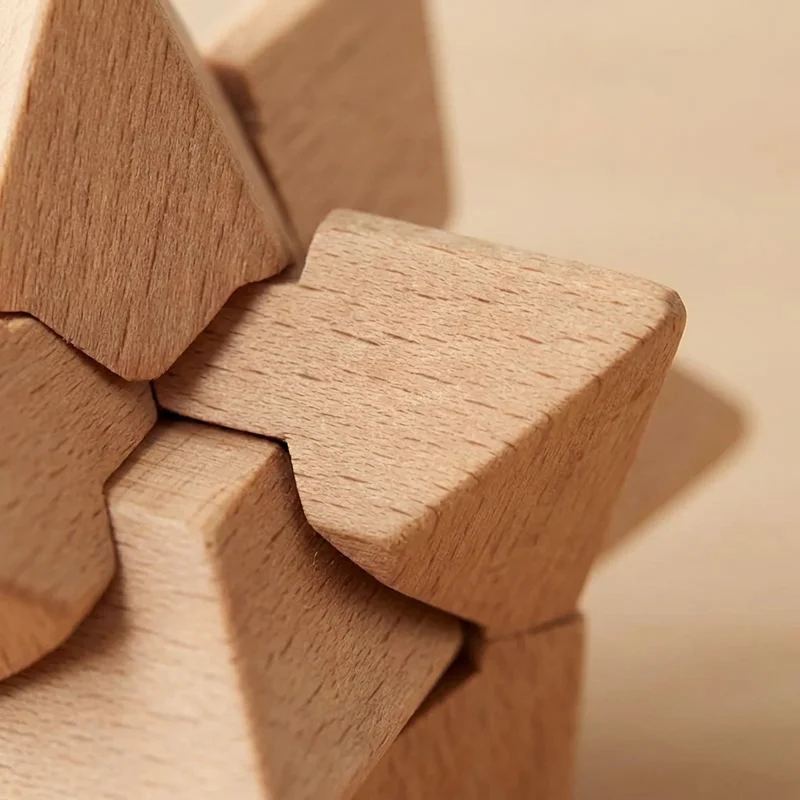 Mini Wooden Star Puzzle — Pocket-Size Sustainable Brain Teaser - 3