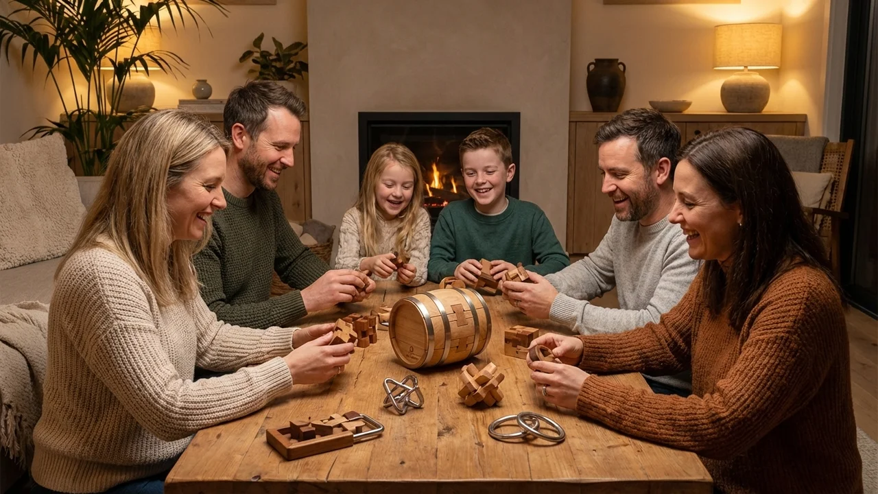 Mini Wooden Barrel Puzzle — Compact Interlocking Challenge - 6