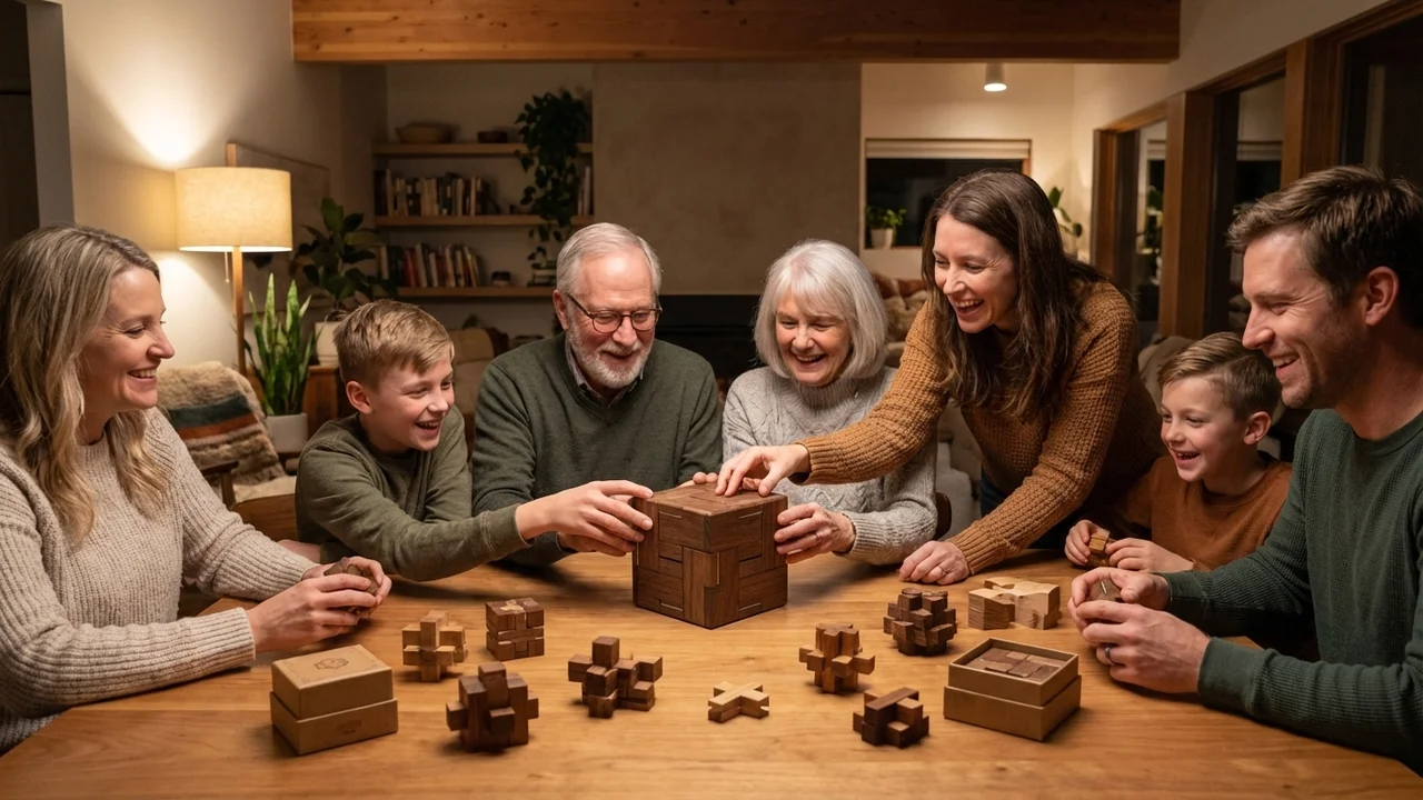 Mini Wooden Cube Cage — Tiny Sustainable Puzzle Box - 6